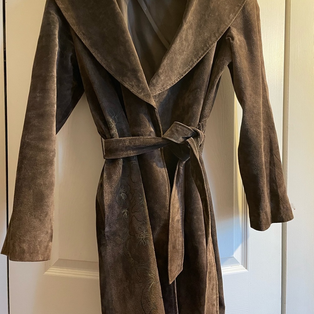 Newport News trench leather jacket